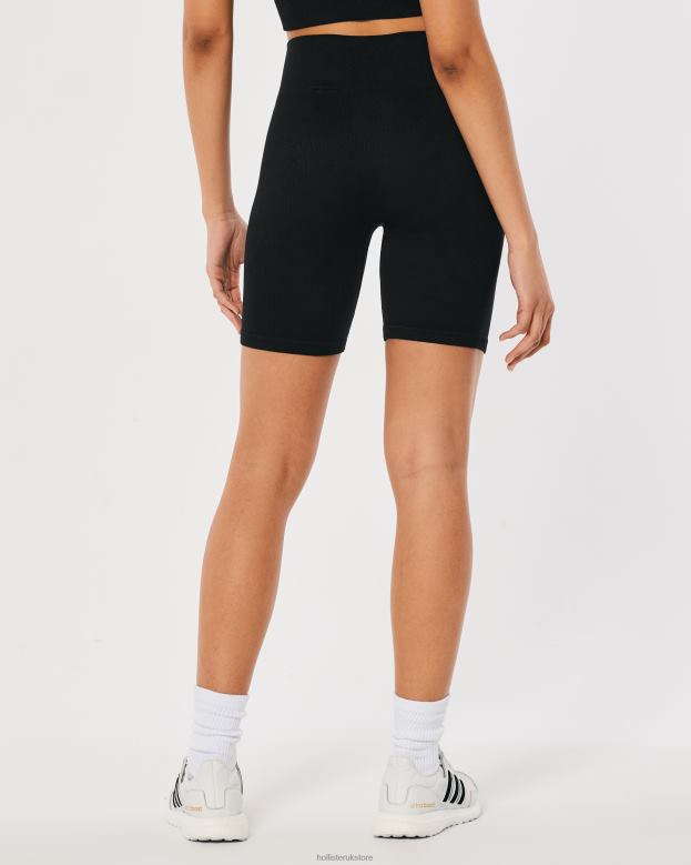 Bottoms Hollister Women Gilly Hicks Active Seamless High-Rise Bike Shorts 7\\ 48820498 Black